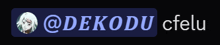a sticker that says @dekodu cfelu with a picture of a girl