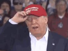 Trump Hat Hair GIF - Donaldtrump Trump Sweat GIFs