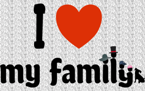 Family T-Shirts For 3 I Love My Family Girl 100% Cotton T-Shirt