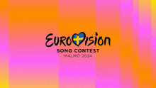 a colorful poster for the eurovision song contest in malmö 2024