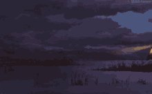 a train is going through a snowy field at night and the words ghibli-forever are visible in the corner