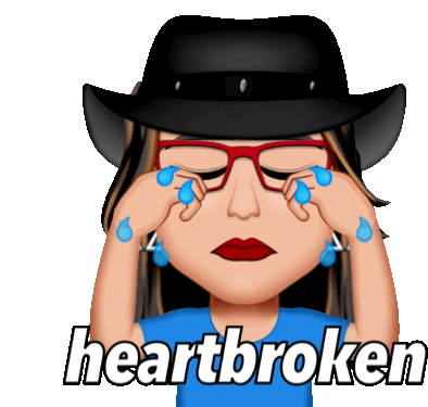 Heartbroken Crying Sticker - Heartbroken Crying Broken Hearted Stickers