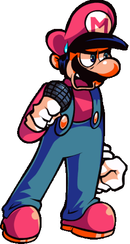 Mario Right Pose Sticker - Mario Right Pose Oh God No Fnf Stickers