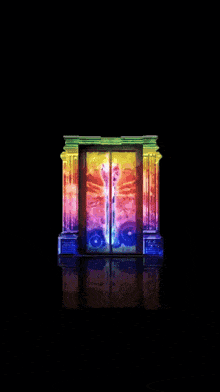 Brave Frontier Rainbow Gate GIF - Brave Frontier Rainbow Gate Mega Rare Summon GIFs