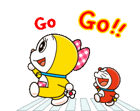 Dorami Go Sticker - Dorami Go Crossing The Street Stickers
