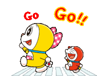 Dorami Go Sticker - Dorami Go Crossing The Street Stickers