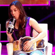 Nikki Cross Sips Tea GIF - Nikki Cross Sips Tea None Of My Business GIFs