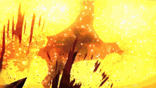 a yellow background with a few spots of red and white