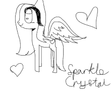 unicorn heart love sparkle crystal my little pony