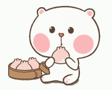 Puffy Bear Eating GIF - Puffy Bear Eating Buns GIFs