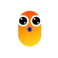 a cartoon face with two lightning bolts coming out of its eyes