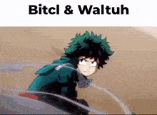 a picture of a cartoon character with the words bitcl & waltuh above it