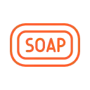 a soap bar icon on a white background