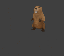a cartoon of a beaver with a long tail standing on its hind legs