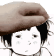 a person is holding a donut on their head .