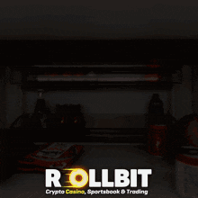 a picture of an open refrigerator with the words rollbit on the bottom