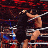 Roman Reigns Spear Drew Mcintyre Clash At The Castle GIF - Roman Reigns Spear Drew Mcintyre Clash At The Castle GIFs