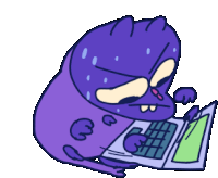 Mekamee Purple Cat Sticker