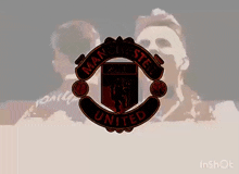 a manchester united logo is displayed in a video