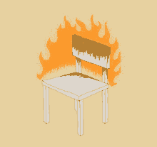 Team Tumult Burning Chair GIF