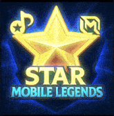 a logo for star mobile legends with a yellow star in the center