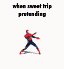 when sweet trip pretending dance spiderman dancing