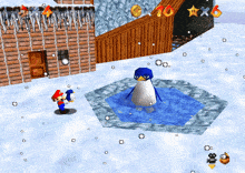 Super Mario Penguin GIF - Super Mario Penguin Rescue GIFs
