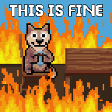 This Is Fine Fire GIF - This Is Fine Fire Relaxation GIFs