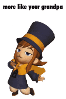 ahit more like your grandpa a hat in time hat kid smug dance