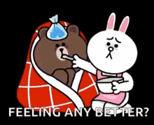 Brown And Cony Sick GIF - Brown And Cony Sick Flu GIFs