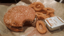 burger king whopper burger onion rings burger and onion rings