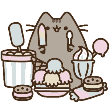 pusheen sweets hungry snacks sweet tooth