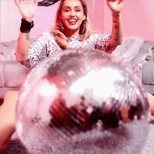 Miley Cryrus Smile GIF - Miley Cryrus Smile Disco Ball GIFs