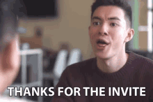 Thanks For The Invite Christopher Yan GIF - Thanks For The Invite Christopher Yan Wongfuproductions GIFs