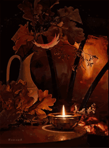 Fall Falling Leaves GIF - Fall Falling Leaves Candle GIFs