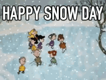 Happy Snow Day Peanuts GIF