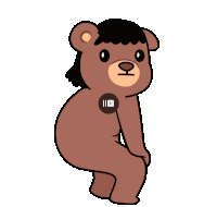 a cartoon teddy bear with a youtube logo on its chest