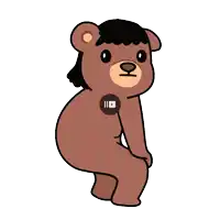 a cartoon teddy bear with a youtube logo on its chest