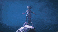 a video game character is flying through the air with bubbles coming out of it