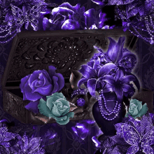 gina101 roses violet glittery