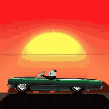 Panda Ride GIF - Panda Ride Sunset GIFs