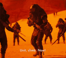 Unit Climb Dune 2 Dune Part 2 Dune Climb GIF - Unit Climb Dune 2 Dune Part 2 Dune Climb Harkonnen Soldiers GIFs