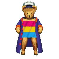 Pansexual Teddy Bear Pansexuality Sticker - Pansexual Teddy Bear Pansexual Pansexuality Stickers