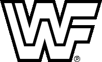 the logo for the world heavyweight wrestling federation is black and white and looks like a maze .
