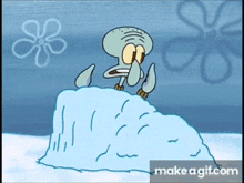 Snow Fort Snowball Fight GIF - Snow Fort Snowball Fight Squidward GIFs