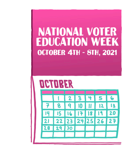 National Voter Education Week Oct4 Sticker - National Voter Education Week Oct4 Oct8 Stickers