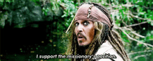 I Support The Missionary'S Position - Missionary GIF - Missionary Pirates Of The Carribean Johnny Depp GIFs