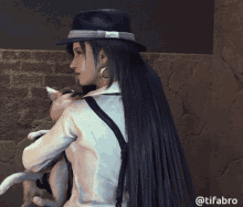 Hey Its Me Just Babysitting A Cat Hat GIF - Hey Its Me Just Babysitting A Cat Hat Cool Suspenders GIFs