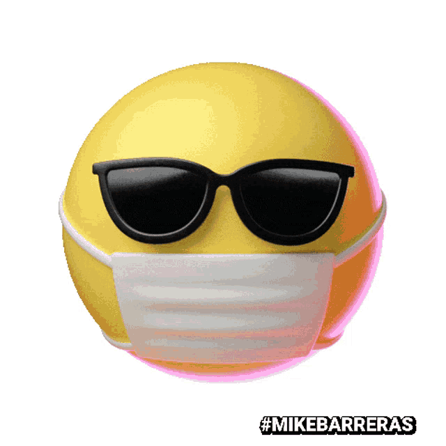 Sunglasses store emoji mask