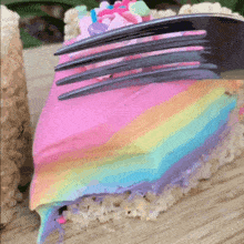 Cake Dessert GIF - Cake Dessert Rainbow Cake GIFs